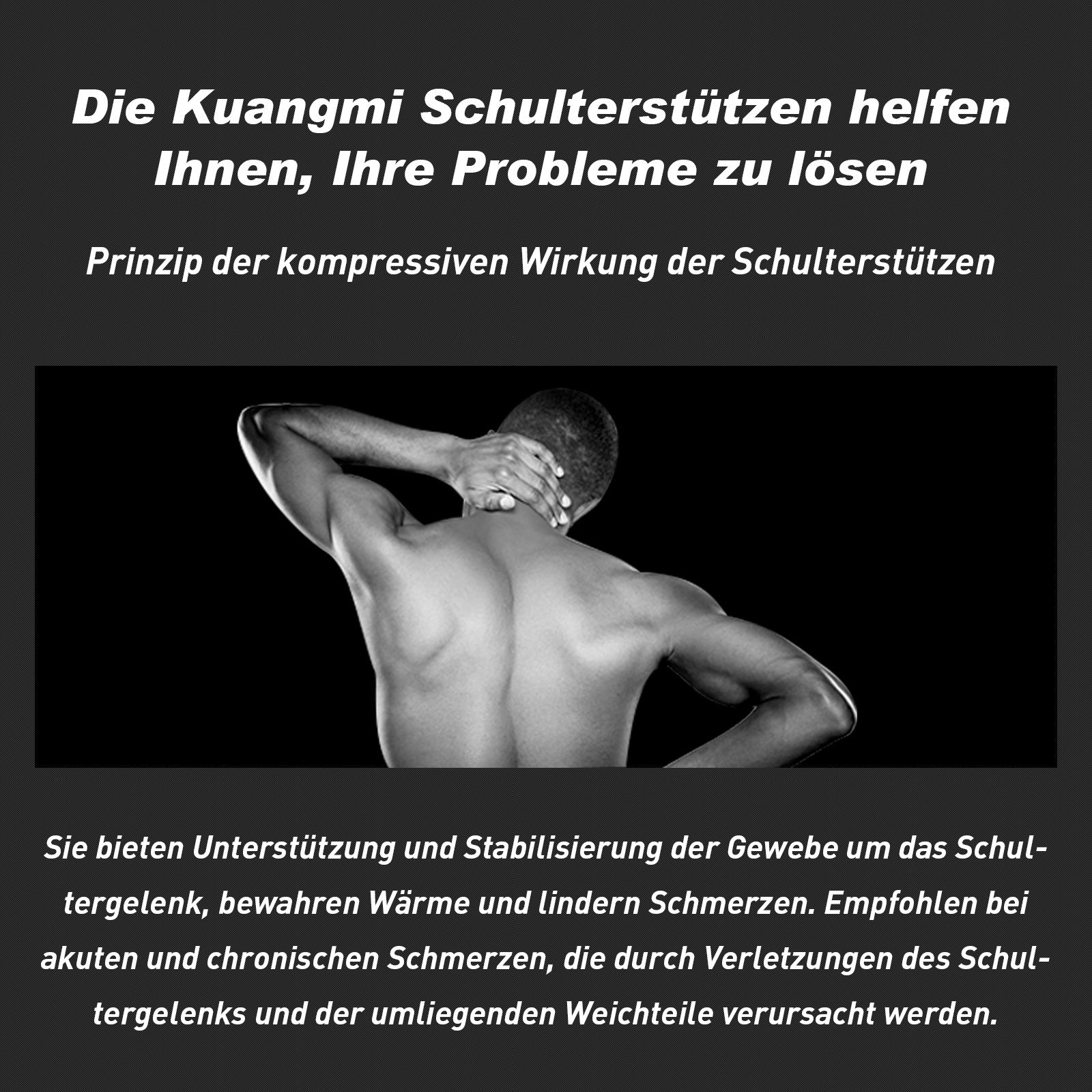 Kuangmi Doppel-Schulterbandage – Stützende Schulterstütze & Schulterwärmer