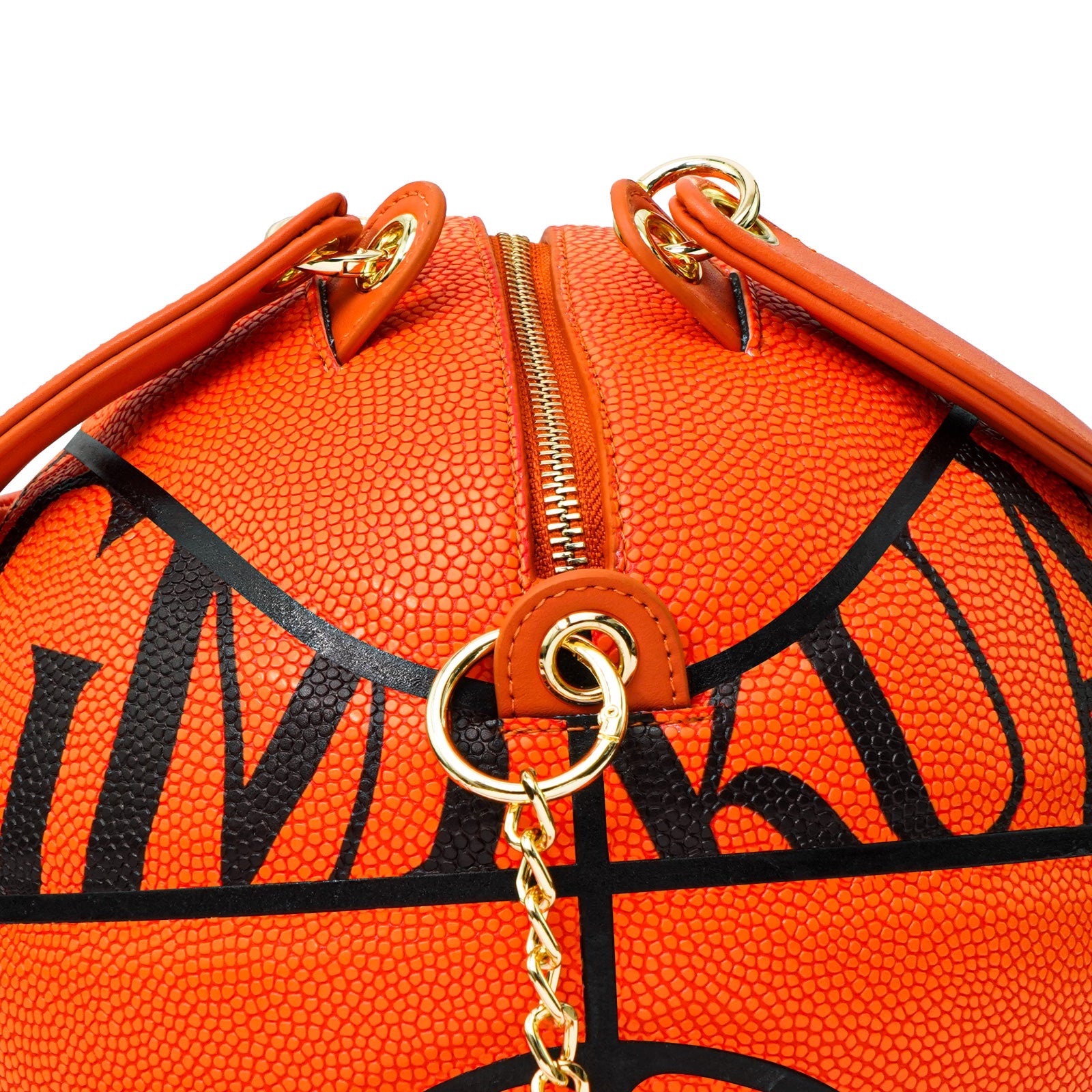 Kuangmi Minimalistische Orange Basketball-Tasche Handtasche Größe 7