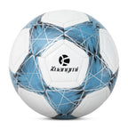 Kuangmi Fußball Blau-Weiß Geflechtmuster – Größe 5 (Maschinengenäht)