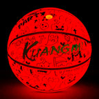 Kuangmi 2026 Halloween Basketball Größe 7 (29,5 Zoll) LED-Graffiti-Design