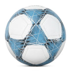 Kuangmi Fußball Blau-Weiß Geflechtmuster – Größe 5 (Maschinengenäht)