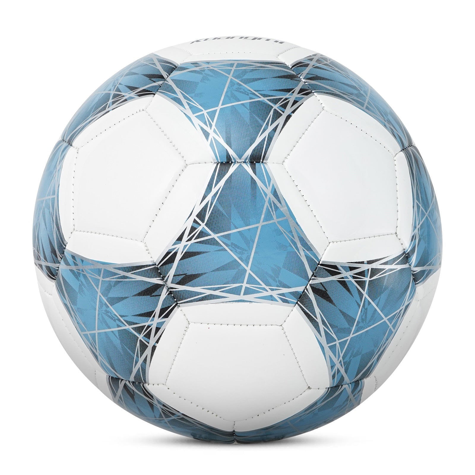 Kuangmi Fußball Blau-Weiß Geflechtmuster – Größe 5 (Maschinengenäht)