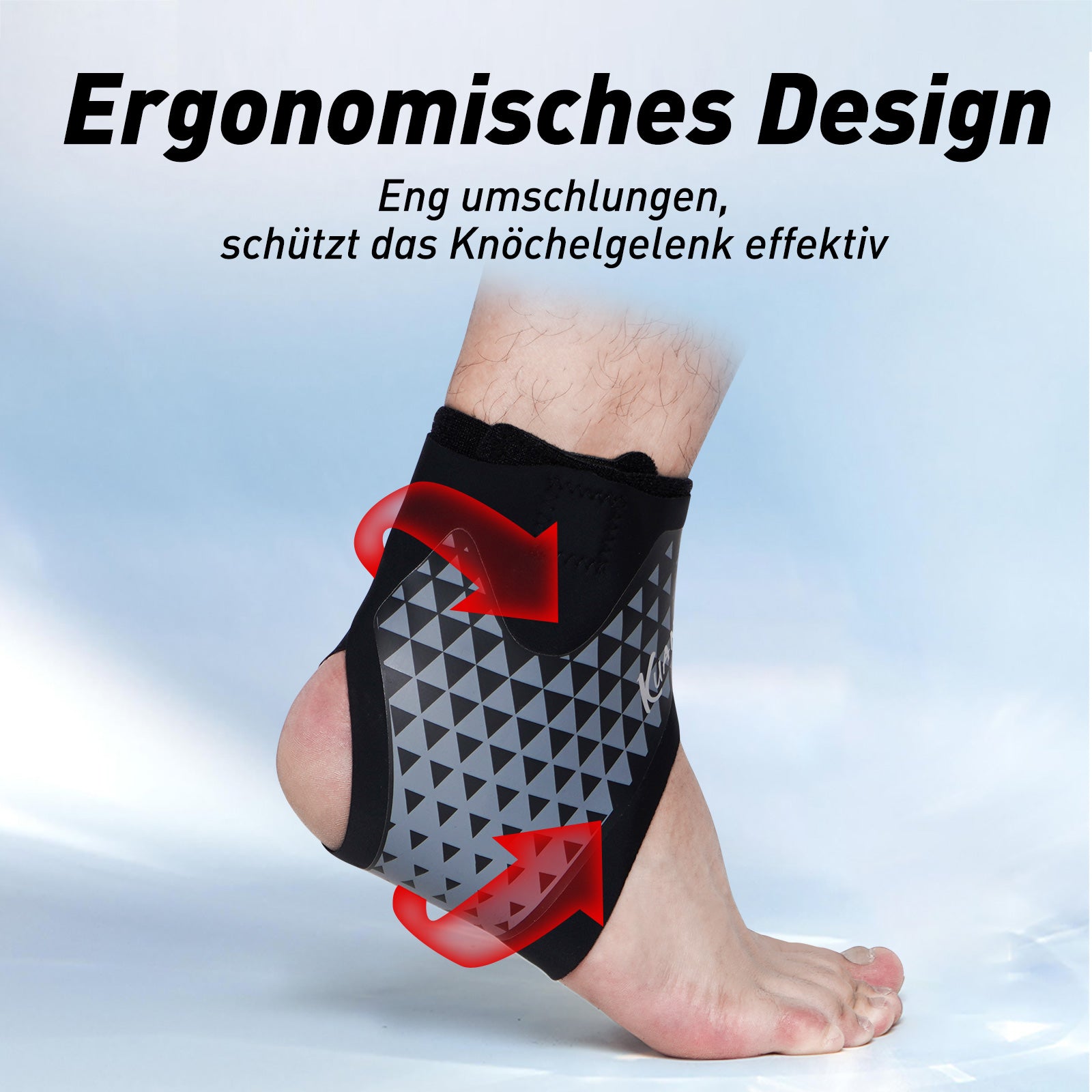Kuangmi Leichte Sport-Knöchelbandage – schuhkompatible Stütze für aktive Nutzung