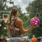 Kuangmi Lila Sterne Street Basketball Größe 7