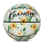 Kuangmi Leuchtbasketball mit Blumenmuster Größe 7