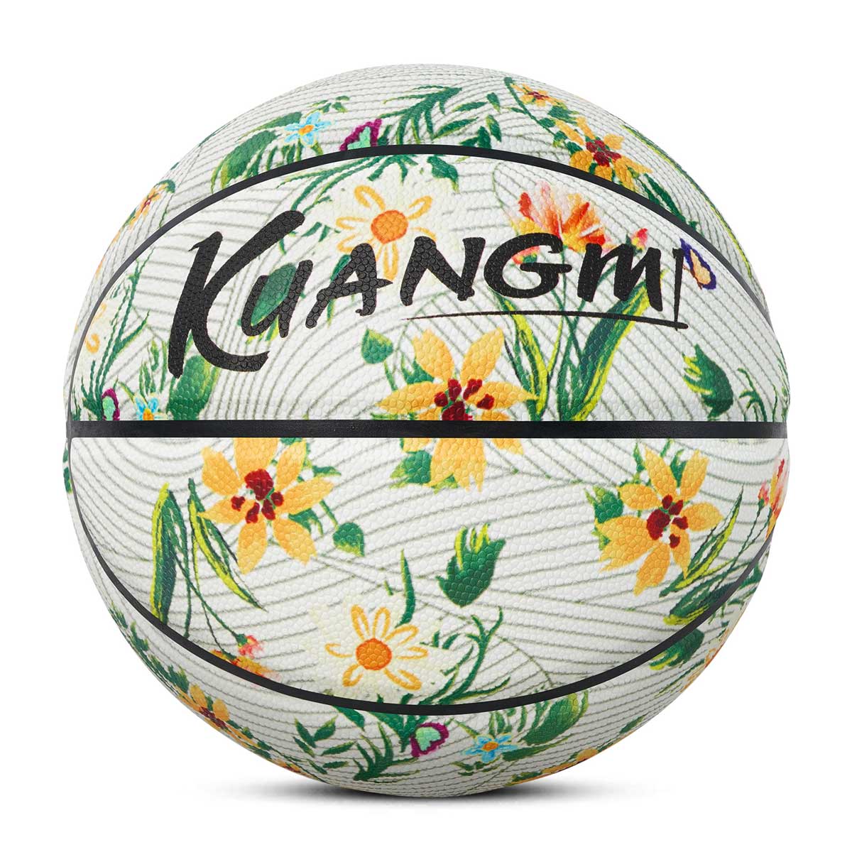 Kuangmi Leuchtbasketball mit Blumenmuster Größe 7